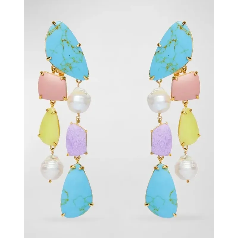 Lele Sadoughi Pebble Chandelier Clip-On Earrings - Image 3