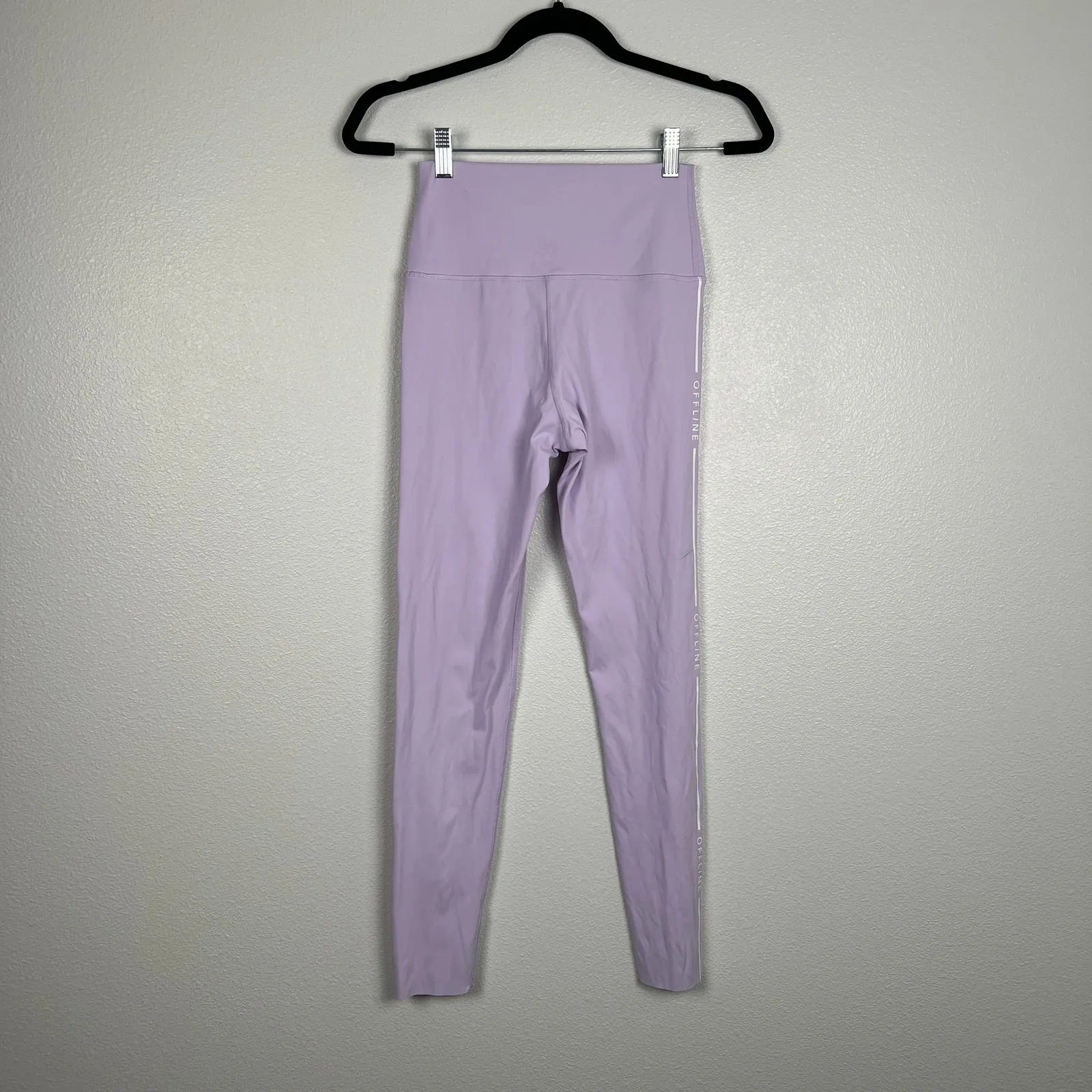 Aerie Offline Women's Athletic 7/8 Leggings‎ Lilac Sz M - Image 4