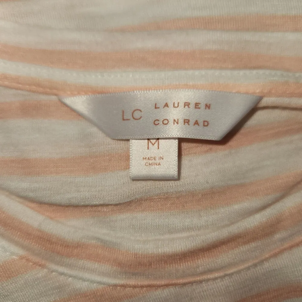 Lauren Conrad Coral White Striped 'Sunkissed' Short Sleeve T-Shirt Medium - Image 12