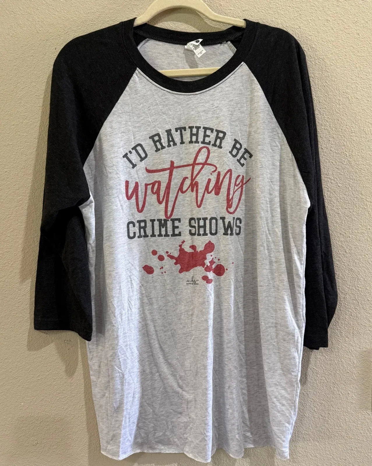 Next Level Apparel Womens XL I'd Rather Be Watching Crime Shows T-Shirt - Image 1