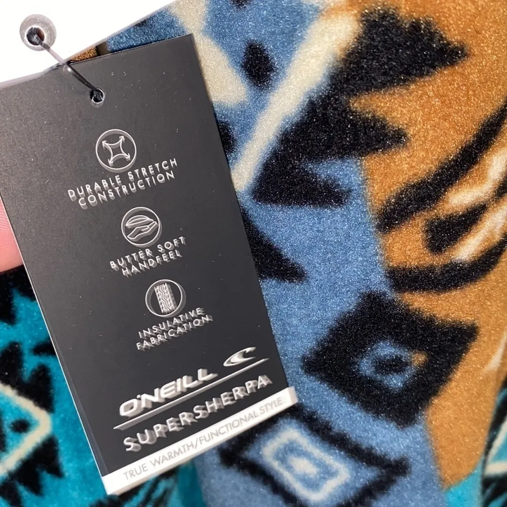 O’Neil Sierra pullover Sherpa blue green western xs NEW pullover fleece popover - Image 5