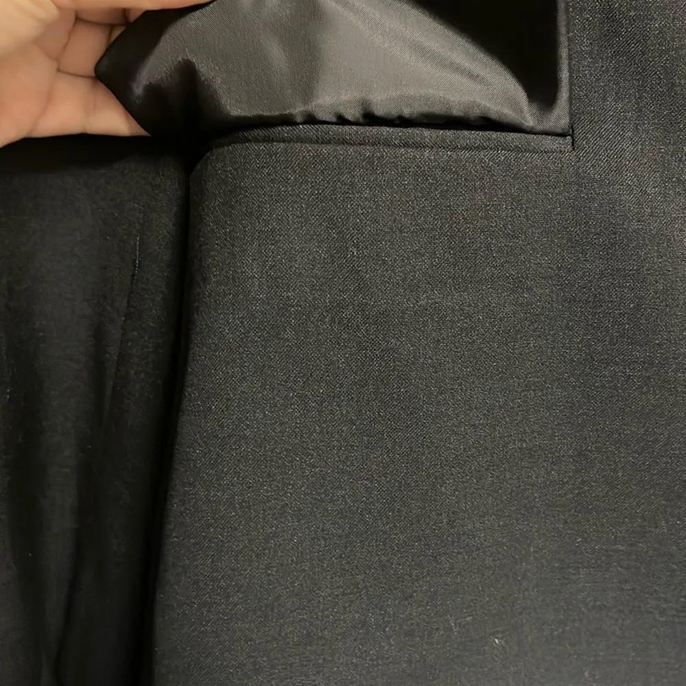 Calvin Klein Women’s Black Long Sleeve Notched Collar V-Neck Blazer- Size 10 - Image 6