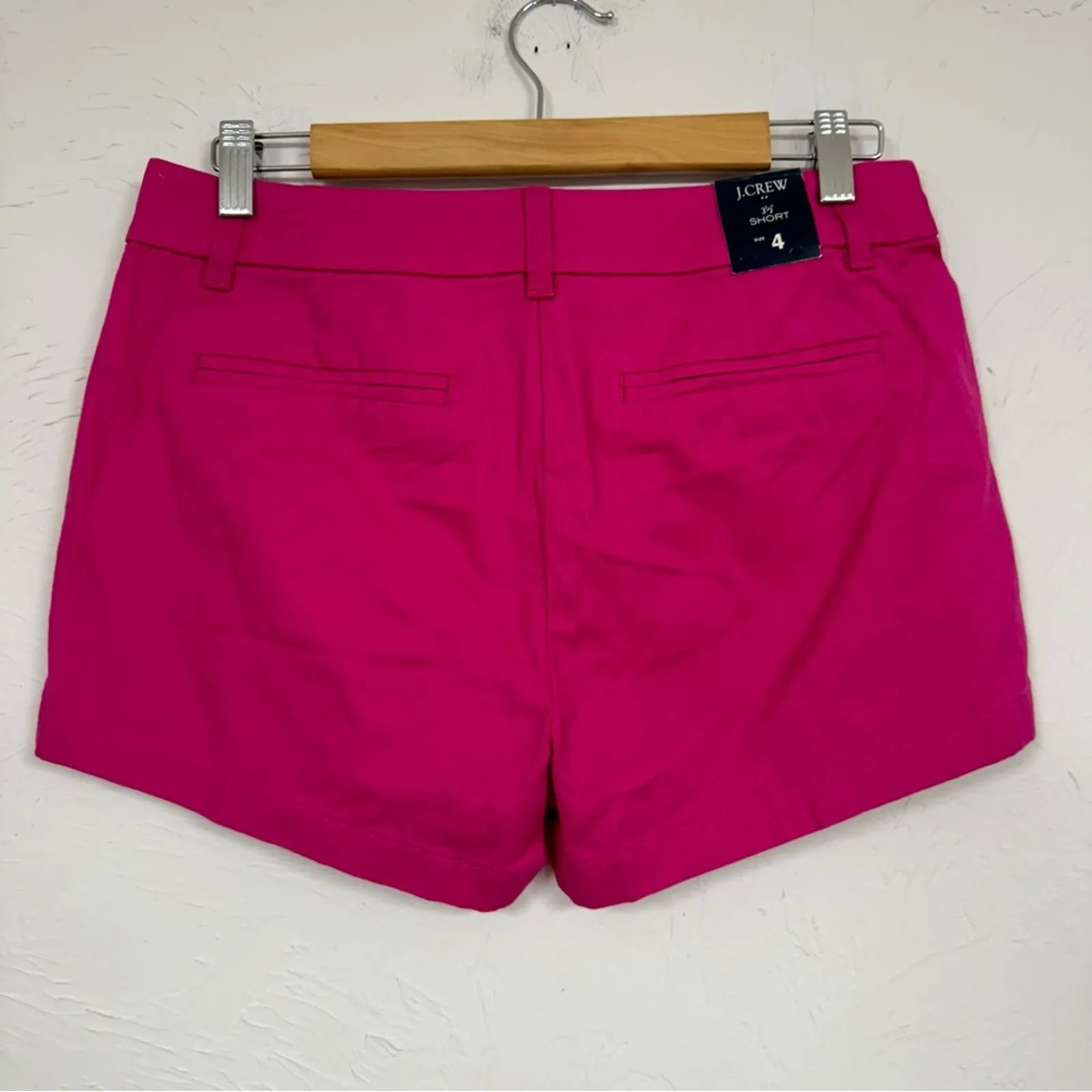 J Crew Hot Pink Chino Dressy Shorts Womens 4 Classic Preppy Barbie Core 3 1/2In - Image 6