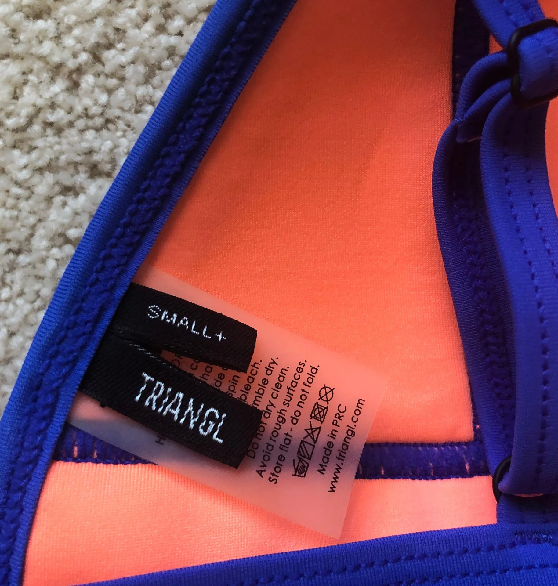 Triangl Neoprene Crochet Bikini Top - Image 2