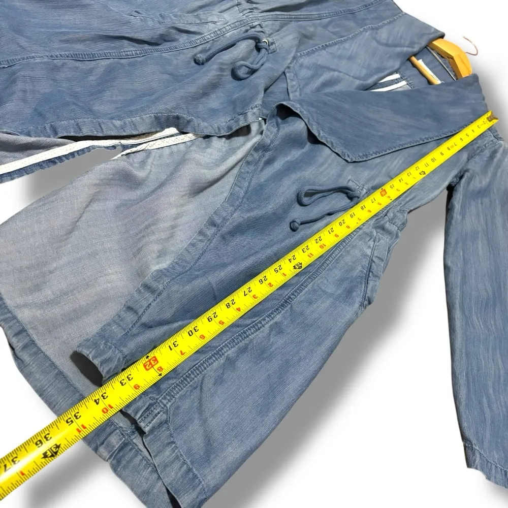 Max Jeans Blue Open Denim Cardigan Duster Jacket - Small - Image 9