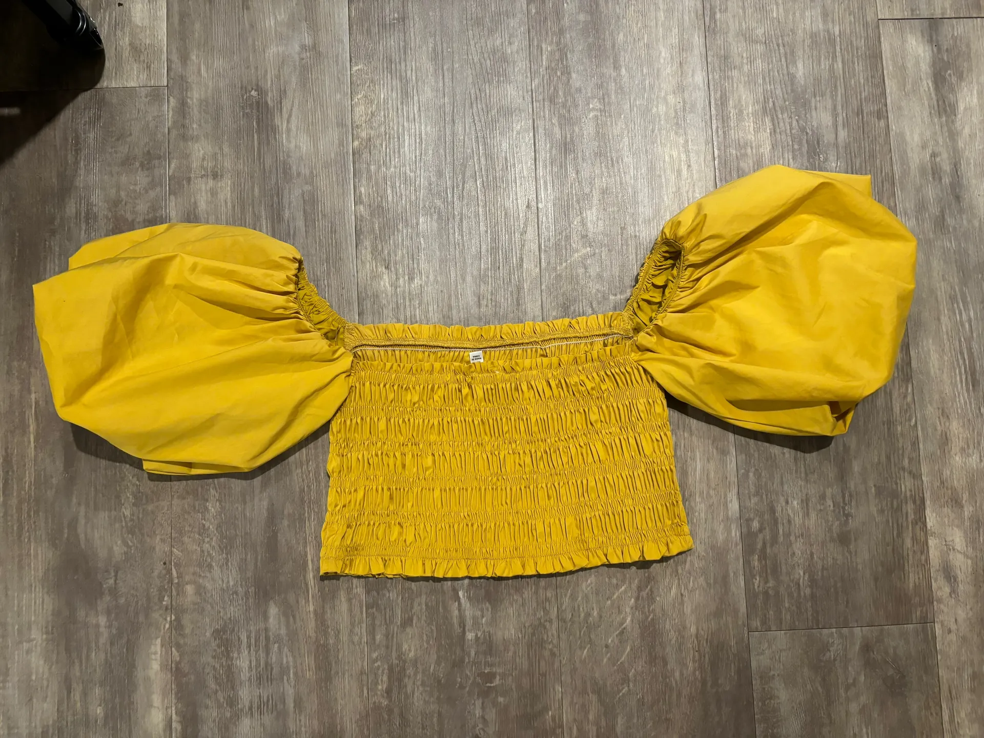 Off the Shoulder Puff Sleeve Crop Top - Image 3