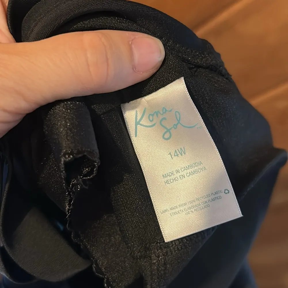 Kona Sol Swim Black Shoulder Ruffle Medium Coverage One Piece Swimsuit - Image 7