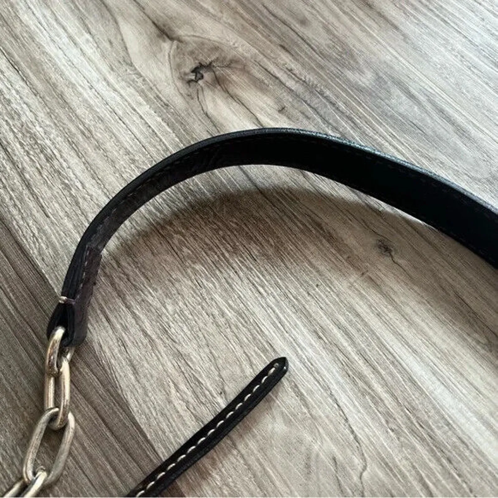 Dooney & Bourke Cream Brown Trim Small Patent Purse J6423747 - Image 8