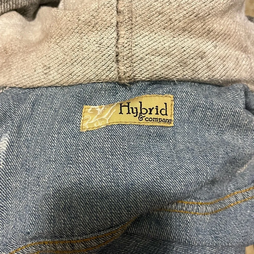 Denim Jacket With Hoodie & Sleeves Blue Size 2X - Image 7