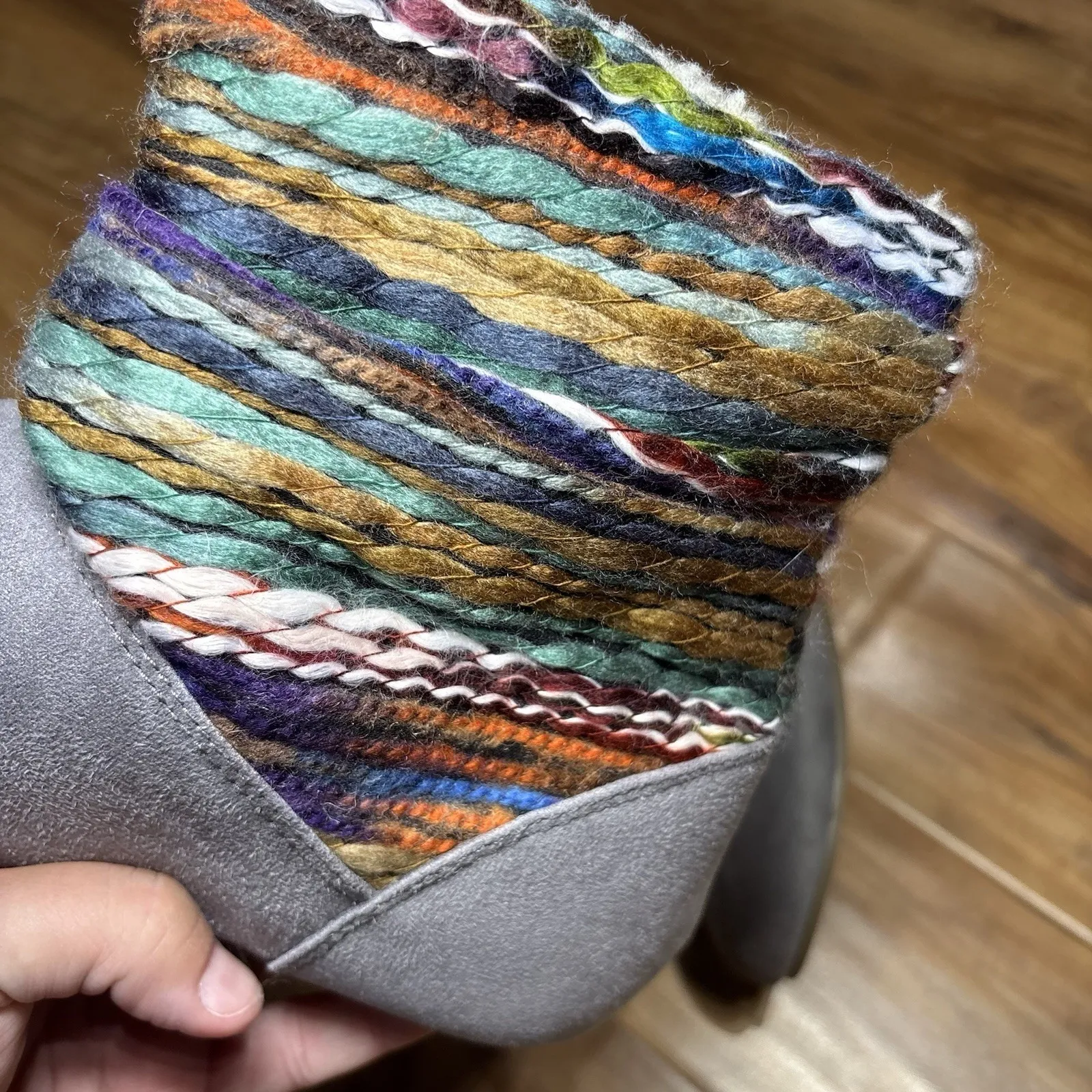 BEARPAW® Natoma III Aztec-Inspired Travel Boot NEW with Tag Gray Size 8‎ Lined - Image 5