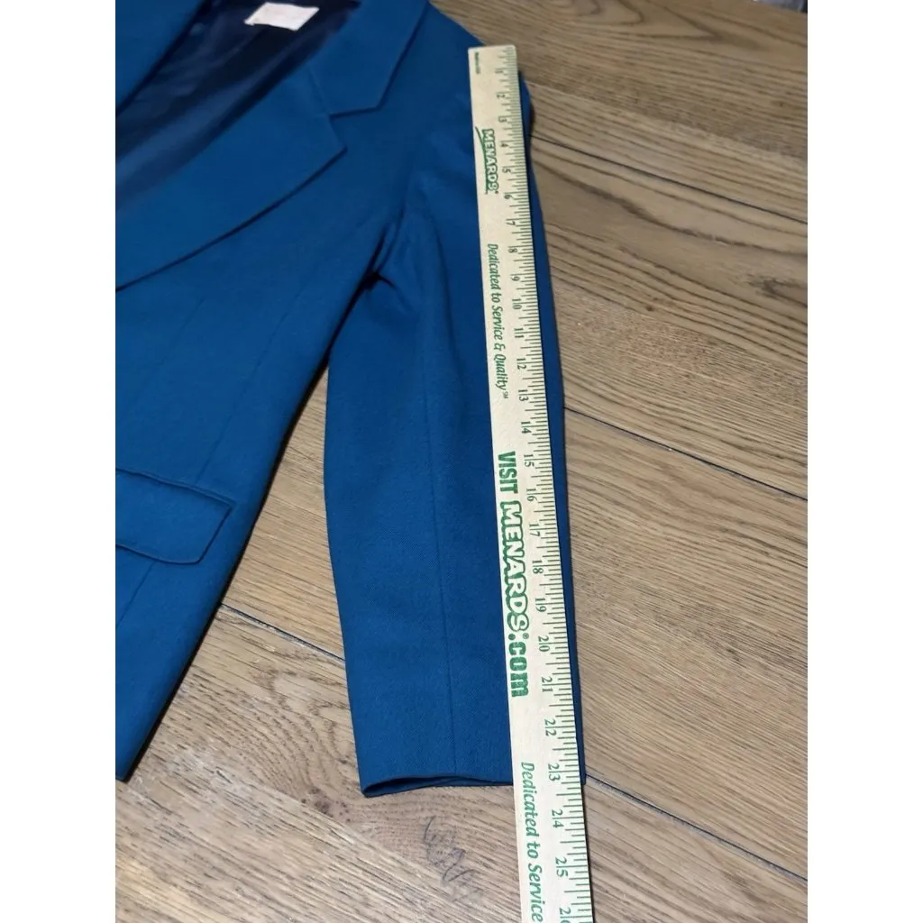 PENDELTON Blazer Jacket Women Size 12 Blue 100% Virgin Wool Made‎ In USA Vintage - Image 8