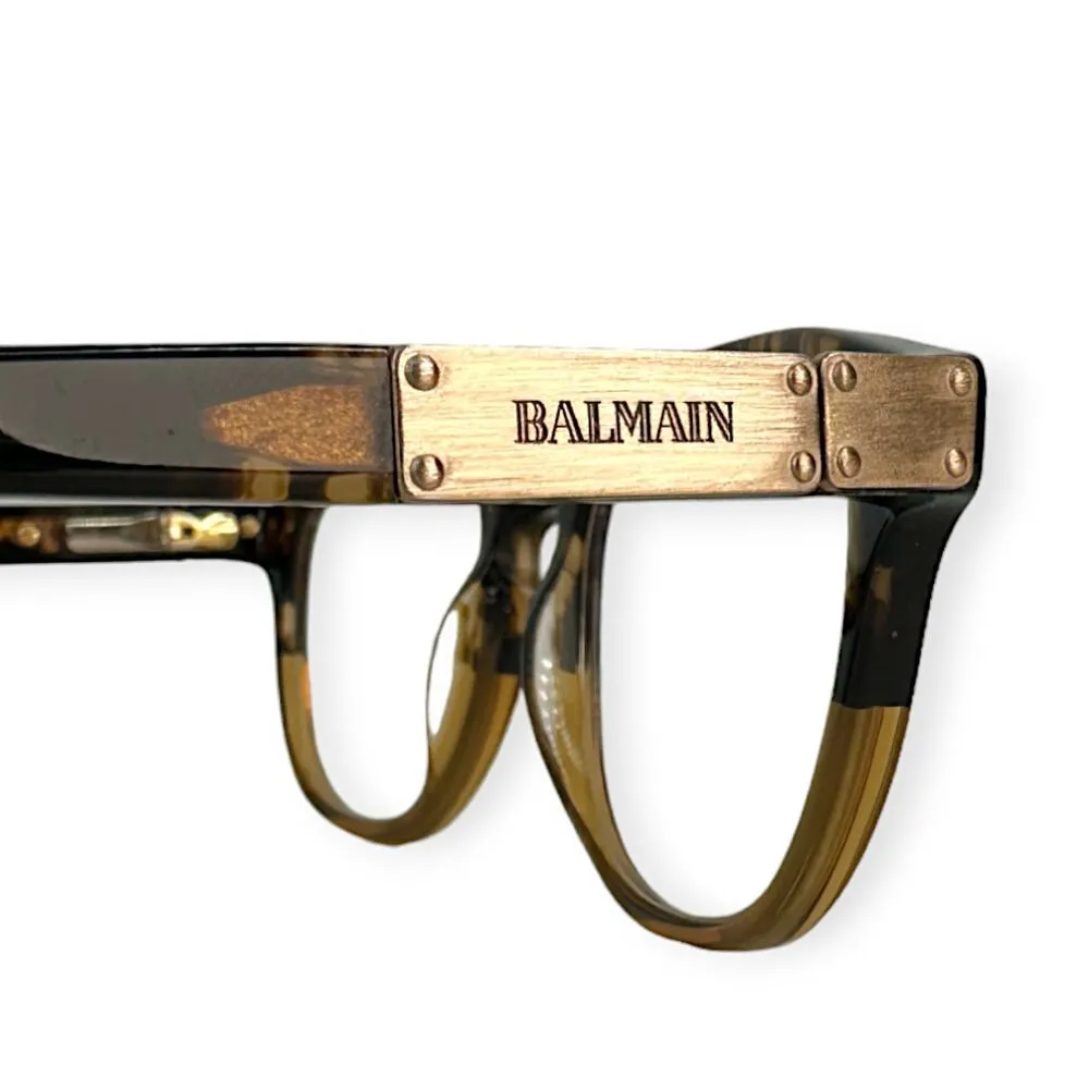 Balmain  Paris Brown Tortoise Crystal Split Hinge Eyeglasses With Lens BL3002-02 - Image 3