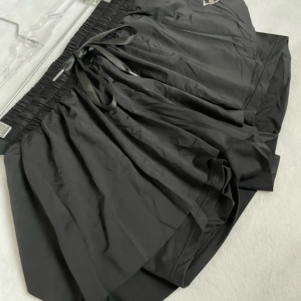 Flowy Athletic Shorts 2 in 1 Butterfly Woman High Waisted Workout Gym Black, XS Black - Image 8