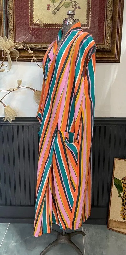 DUBGEE by Whoopi Boxy Colorful Stripe Pocket Sleeveless Dress - Image 8