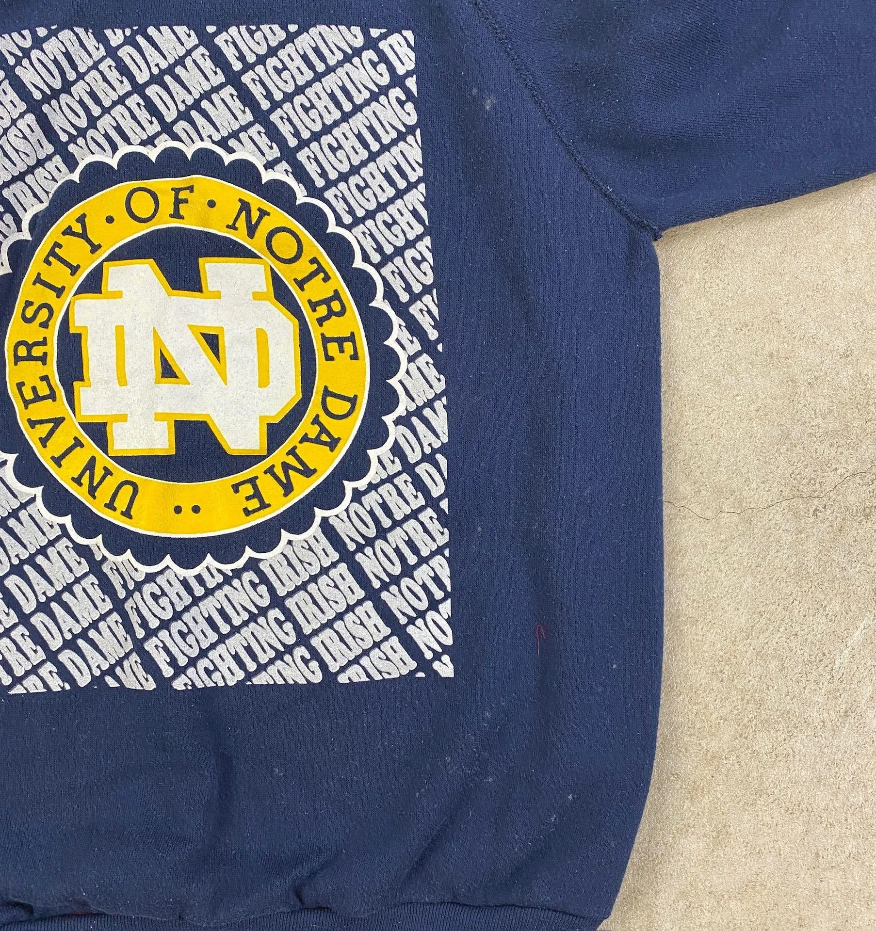 Vintage 80s Notre Dame Crewneck Size L - Image 4