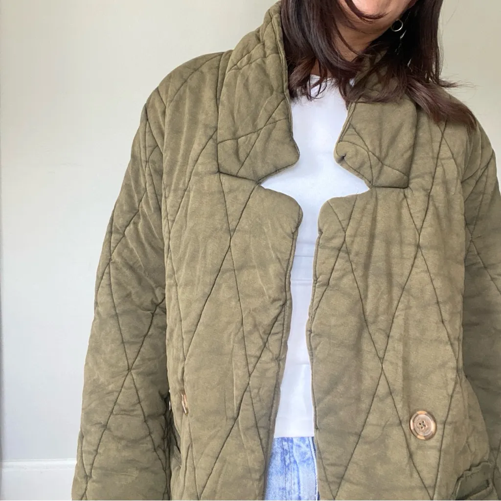 Free People Tawney Quilted Open front Jacket - Image 5