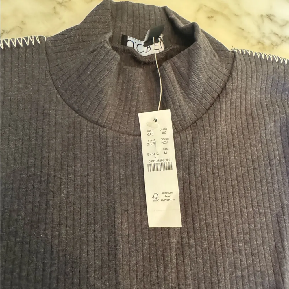 NWT J.Crew Premium Rib Turtleneck Long Sleeve Top Whipstitch Trim - Stitch loose - Image 7
