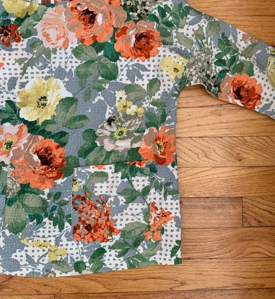 Like NEW! Anthro Floral 3/4 Sleeve Blouse - Image 5