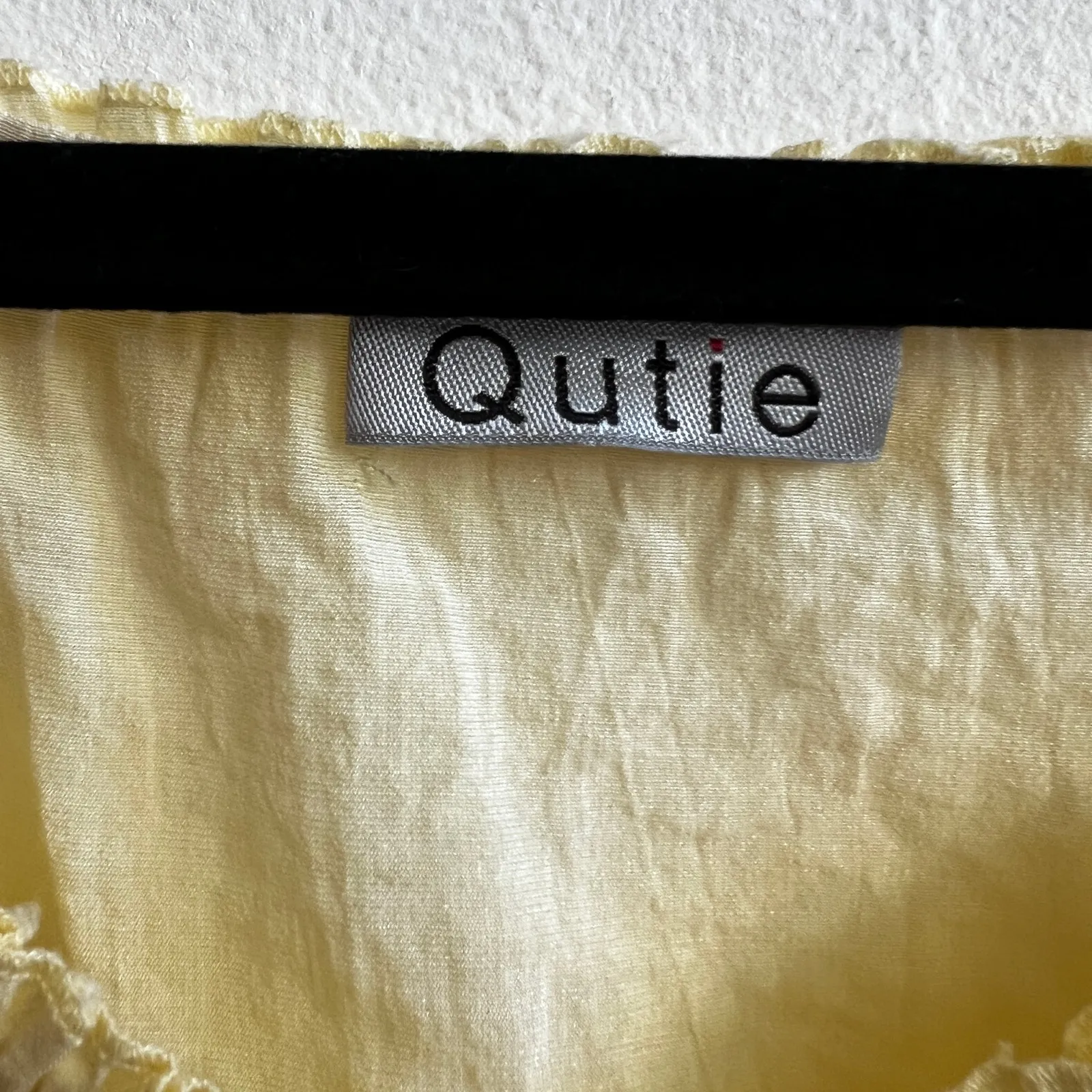 Yellow Asymmetrical Babydoll Top Fairycore Coquette‎ Y2K 2000s Vintage Medium - Image 3