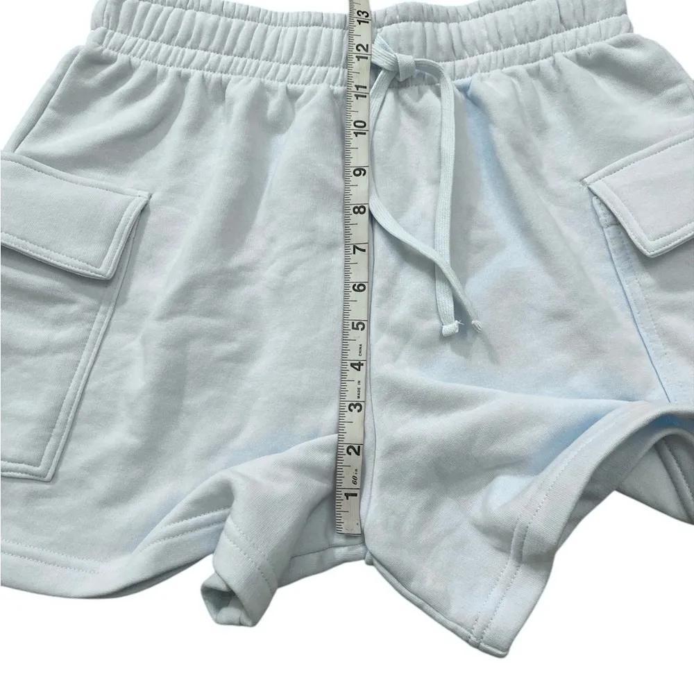 Light Blue Women's Cargo Pull On Jogger Shorts - Image 3