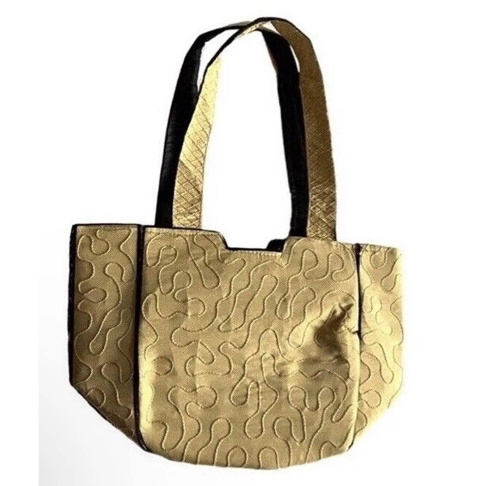 Unique Mirrored Tote Bag Blue Red Green White Bag Medium Pakistan NWOT Black - Image 4