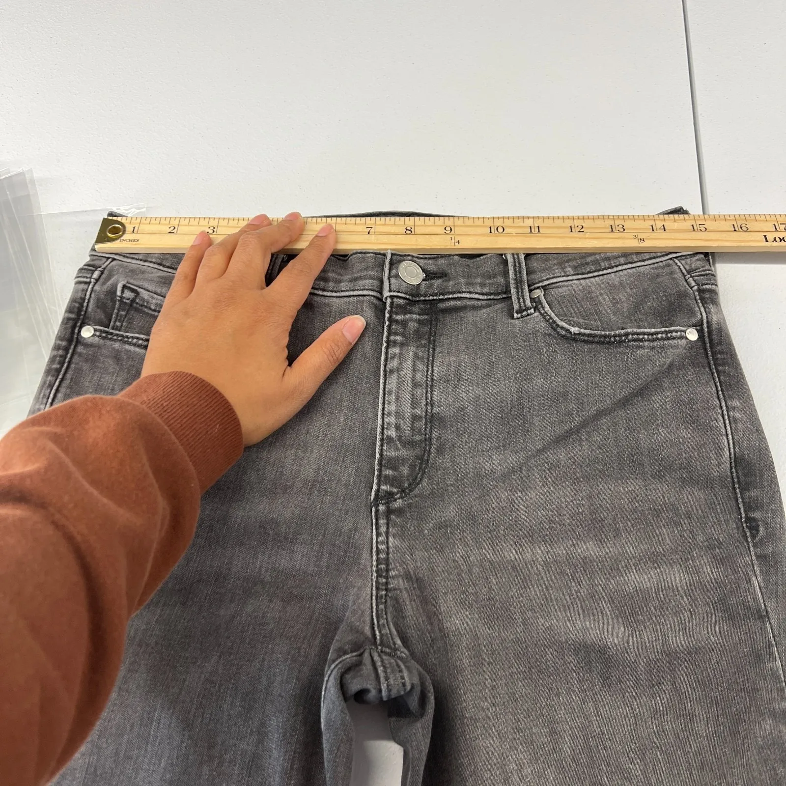 Gap Mid Rise True Skinny Jeans Womens 30S Gray Medium Wash Denim Cotton Stretch - Image 11