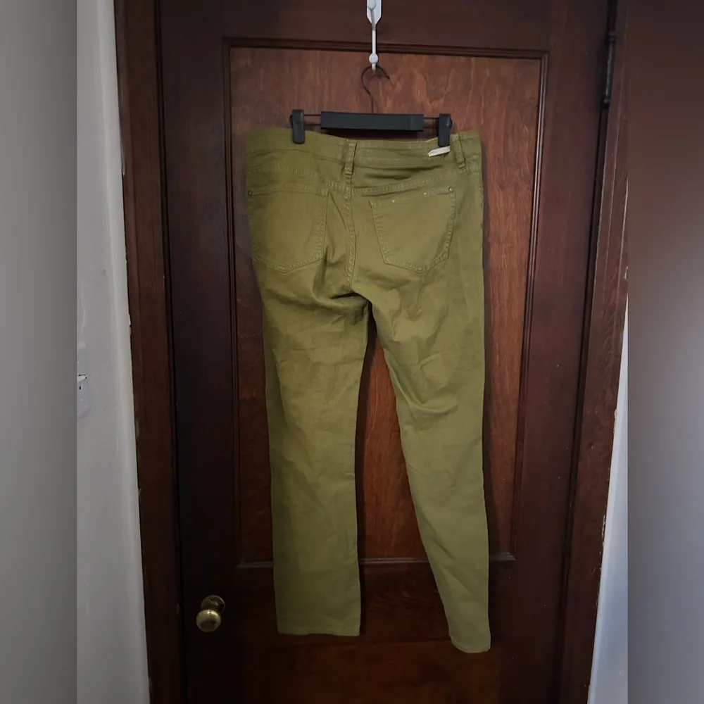 ANTHROPOLOGIE Pilcro And The Letterpress Pea Green Stet Jeans Low Rise Size 31 - Image 3