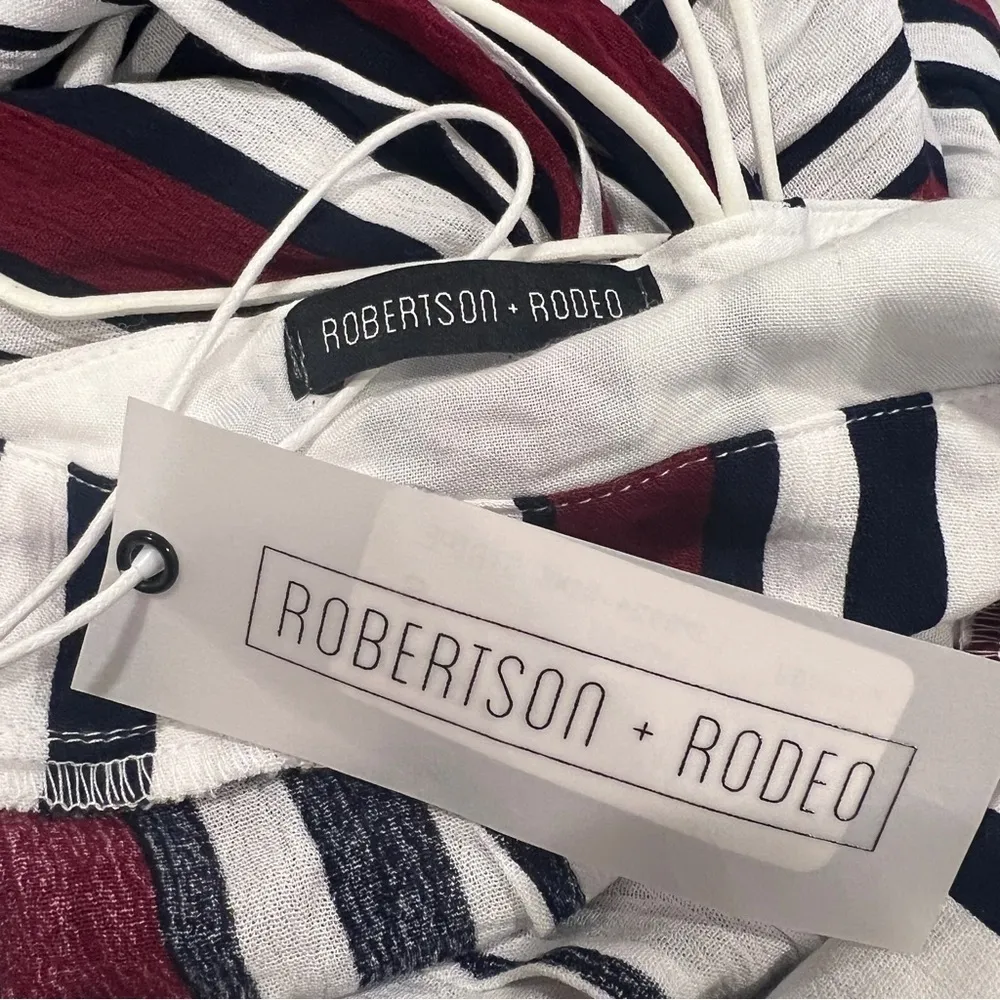 Robertson & Rodeo Feeling Fine Striped Jumpsuit Wine Red - Image 11