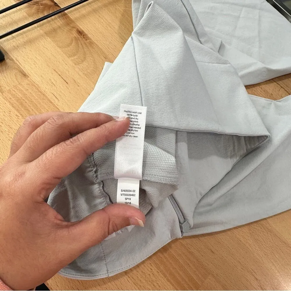 Athleta Wander Slim Straight Crop Pant Athleisure Casual Galactic Gray size 4 - Image 10