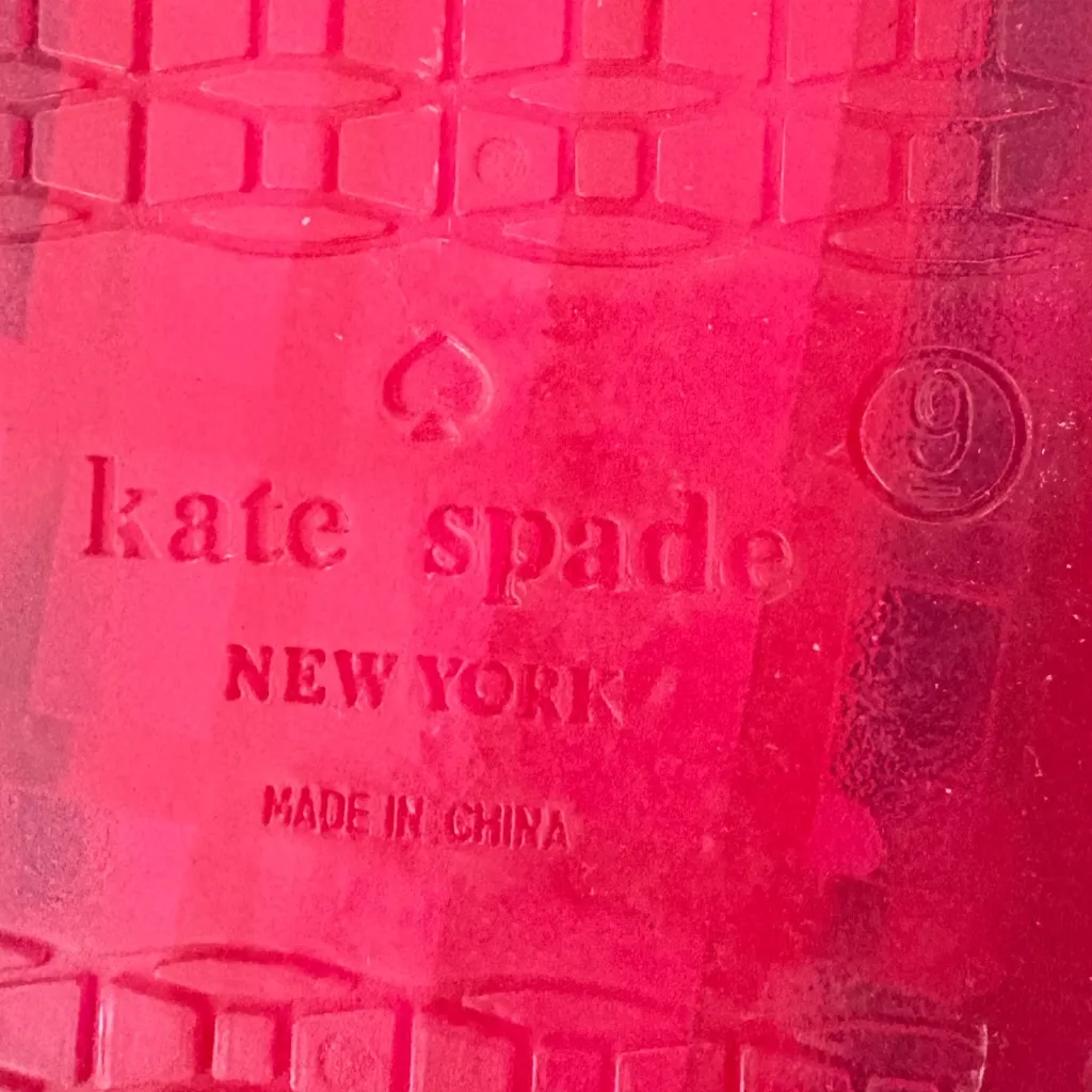 Kate Spade New York SPLASH Pink Jelly Floral Polkadot Slide Sandals 9 Summer - Image 9