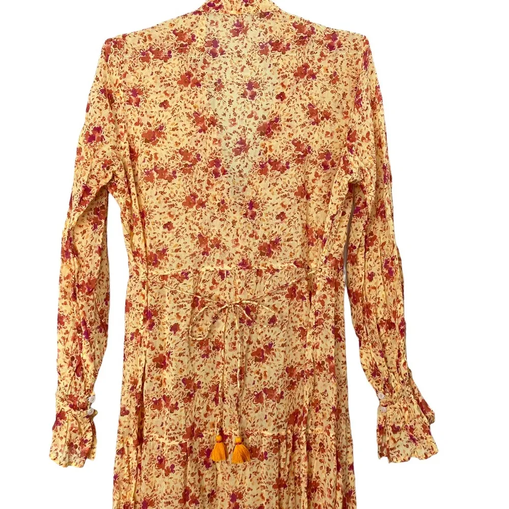 Poupette St. Barth Women's Rita Floral Long Sleeve Maxi Dress NWOT - Image 5