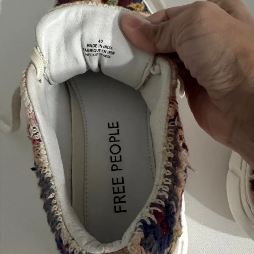 Free People Crochet Sneakers Boho Casual Festival Streetwear Festive Trendy Indi - Image 7