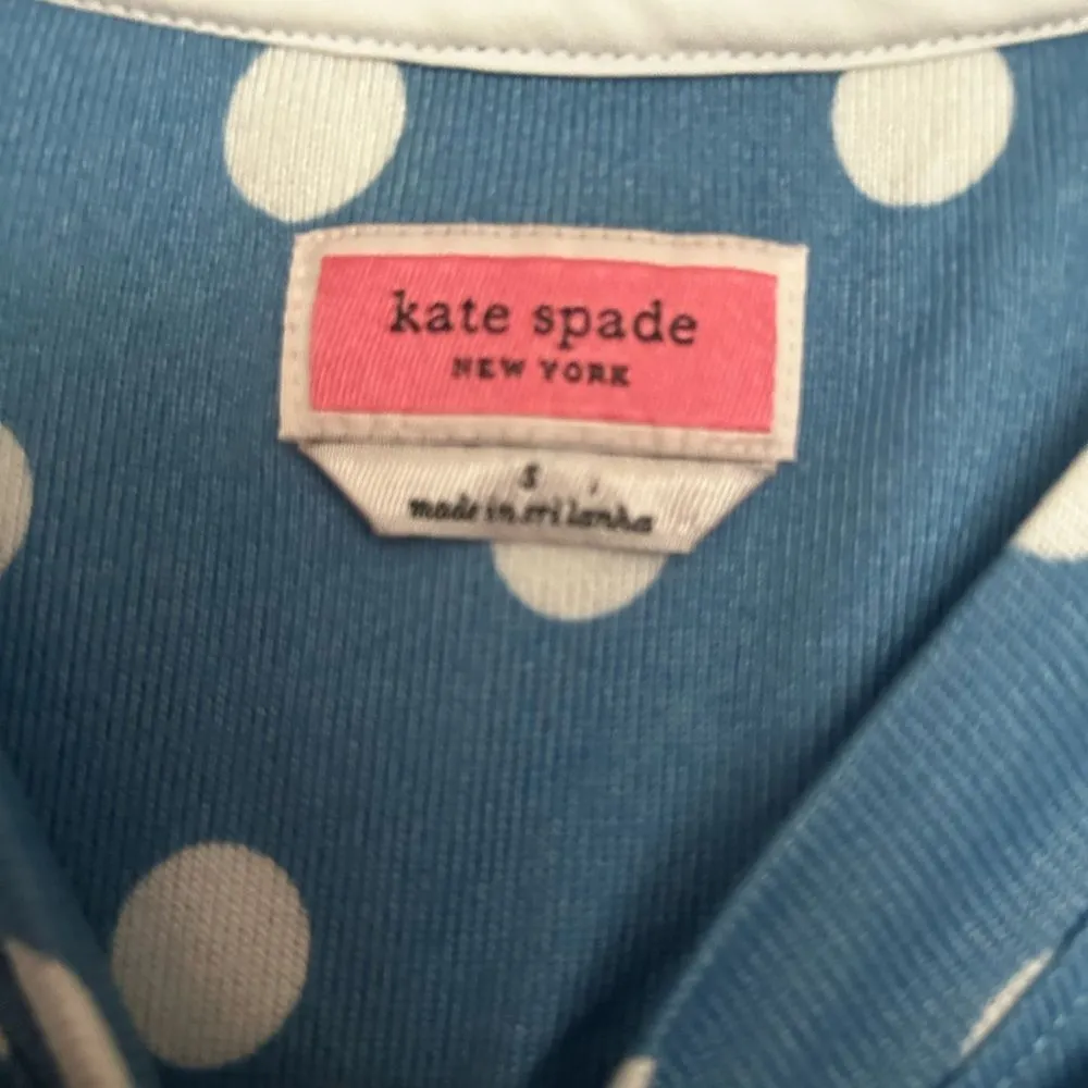 Kate Spade Blue and White Polka Dot Top - Image 4