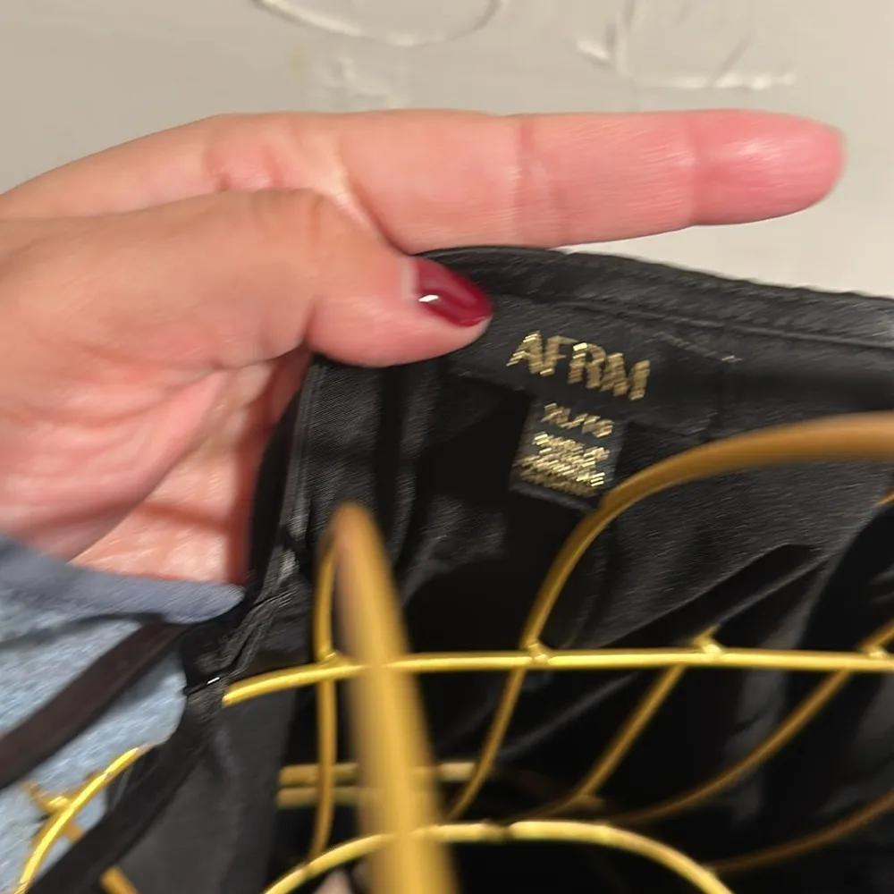 AFRM Black v neck satin midi adjustable straps slip dress Size XL - Image 6