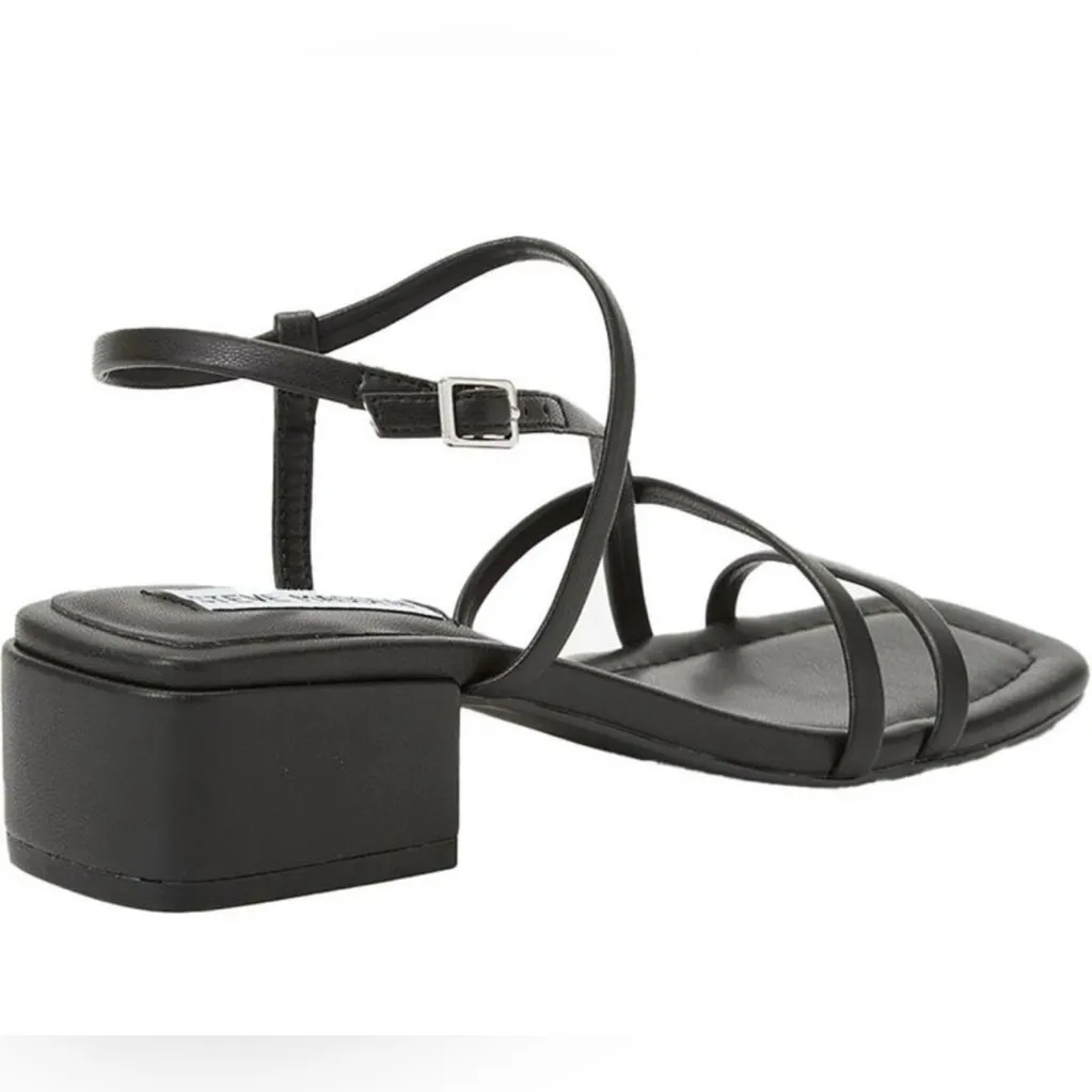 NEW Steve Madden Appealing Black Sandals Low Heel Shoes Strappy Black Size 10 - Image 3