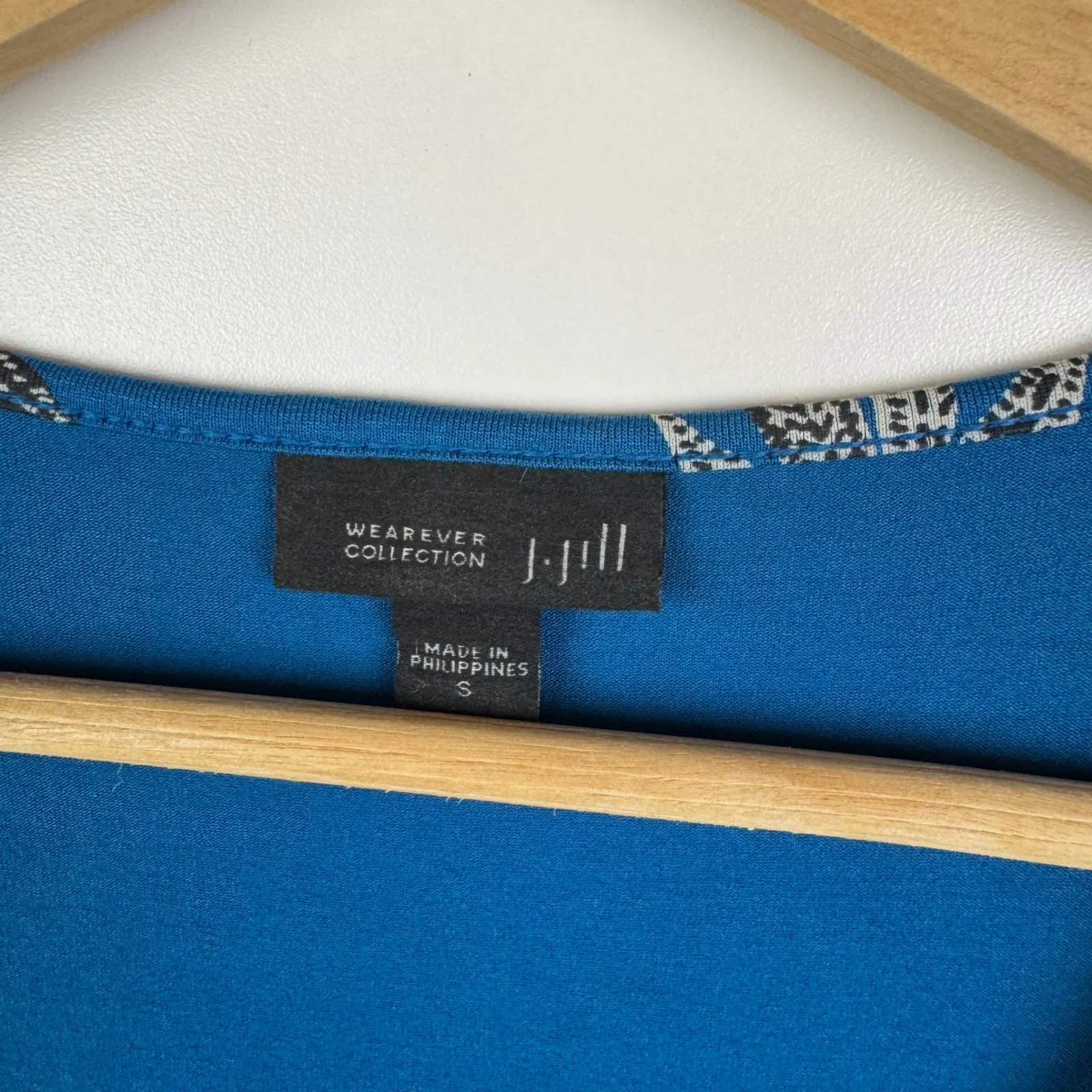 J Jill Wherever‎ Collection Floral Pleated Dress Small Blue Comfy Office Casual - Image 5