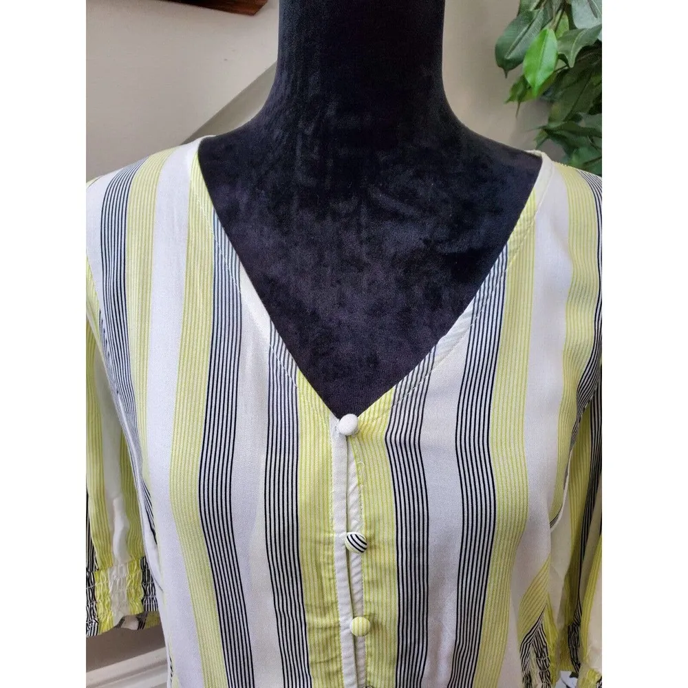 Lane Bryant Women Multicolor 100% Viscose V-Neck 3/4 Sleeve Top Blouse Size 24 - Image 6