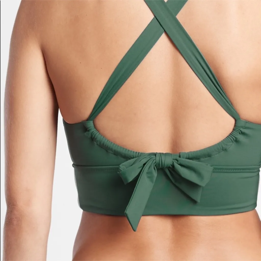 Athleta  A-C Longline Plunge Bikini Top size medium - Image 12