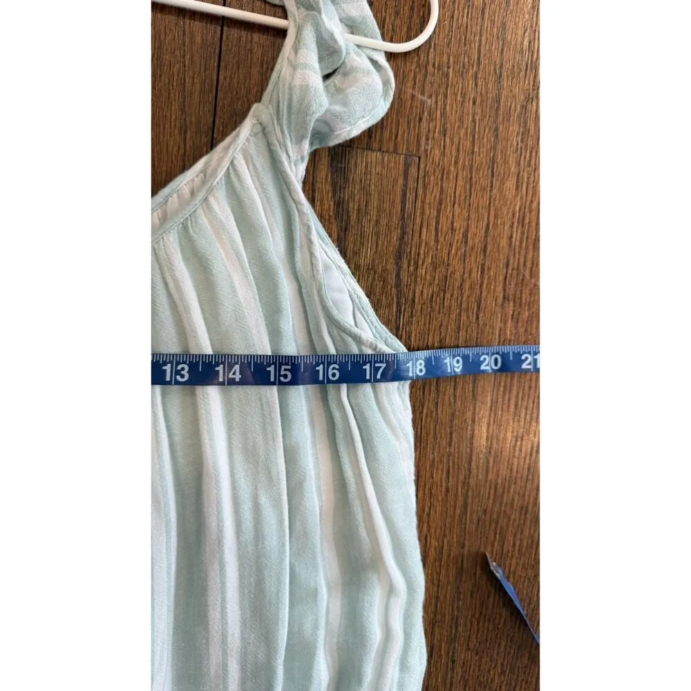 RAILS CAPRI JUNIPER STRIPE MIDI DRESS Size Large with ruffle NWT 1781 - Image 11