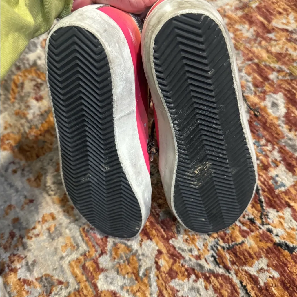 GOLDEN GOOSE Women's Graffiti Pink and Blue Sneakers 8 - Image 7