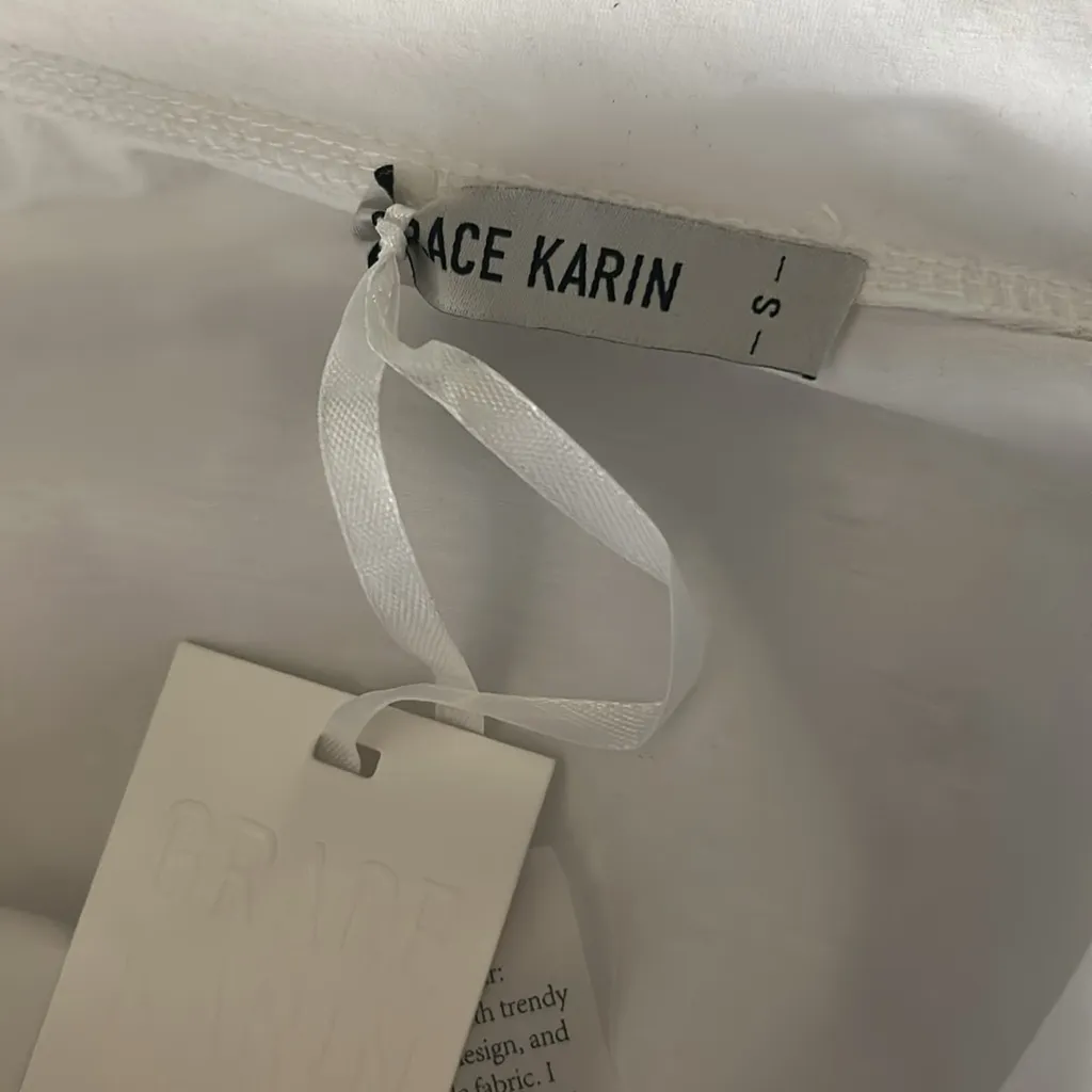 NWT Grace Karin Size S White 3/4 Sleeve Open Front Jacket - Image 14