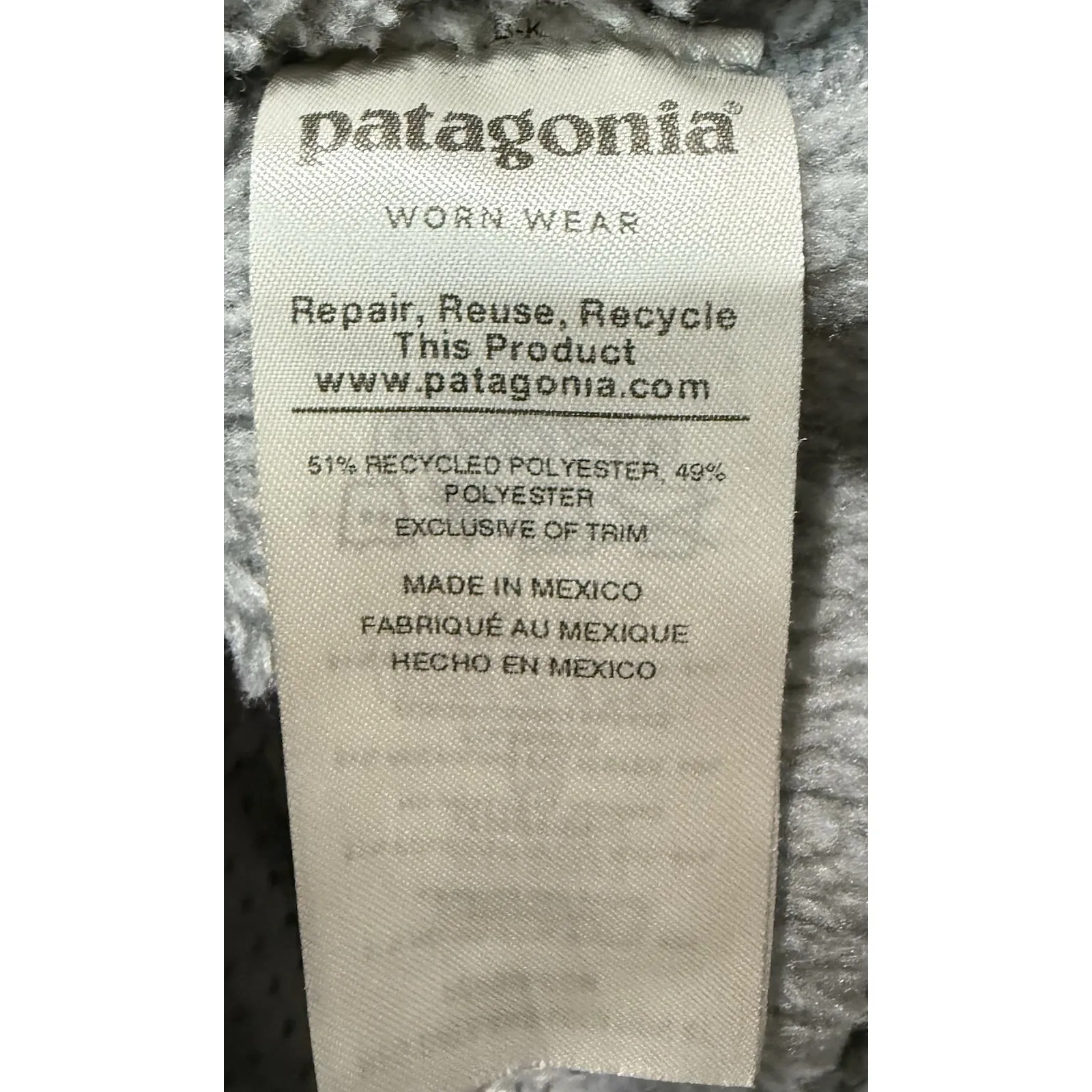 PATAGONIA Gray Thermal Fleece Pullover Snap-T  Jacket‎ Women's Large - Image 6