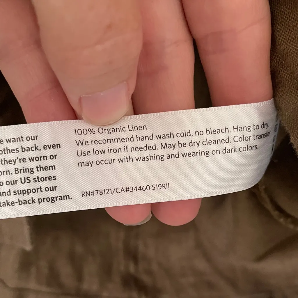 Eileen Fisher 100% Organic Linen Shaped Blazer New With Tag Medium Pine Needle - Image 8