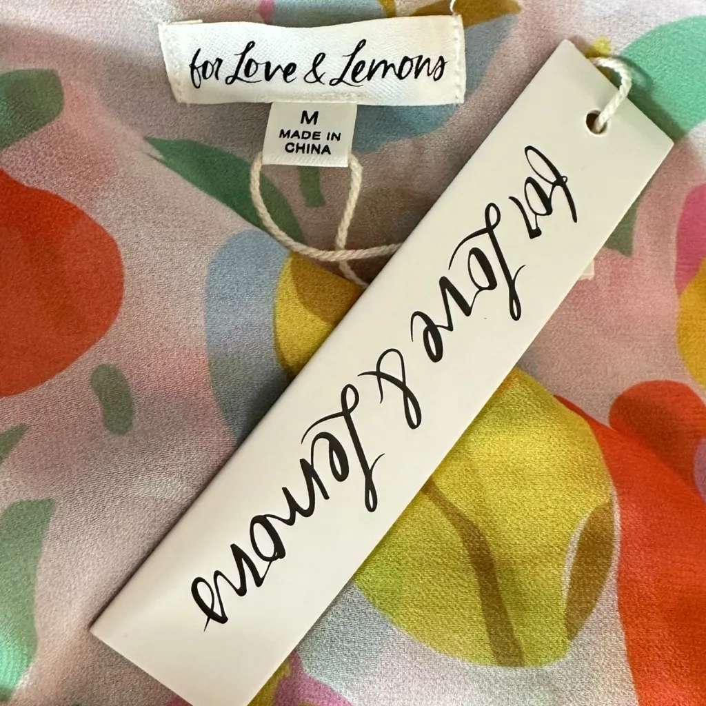 For Love & Lemons Desmona Floral Midi Dress Size Medium NWT Dainty Coquette - Image 14