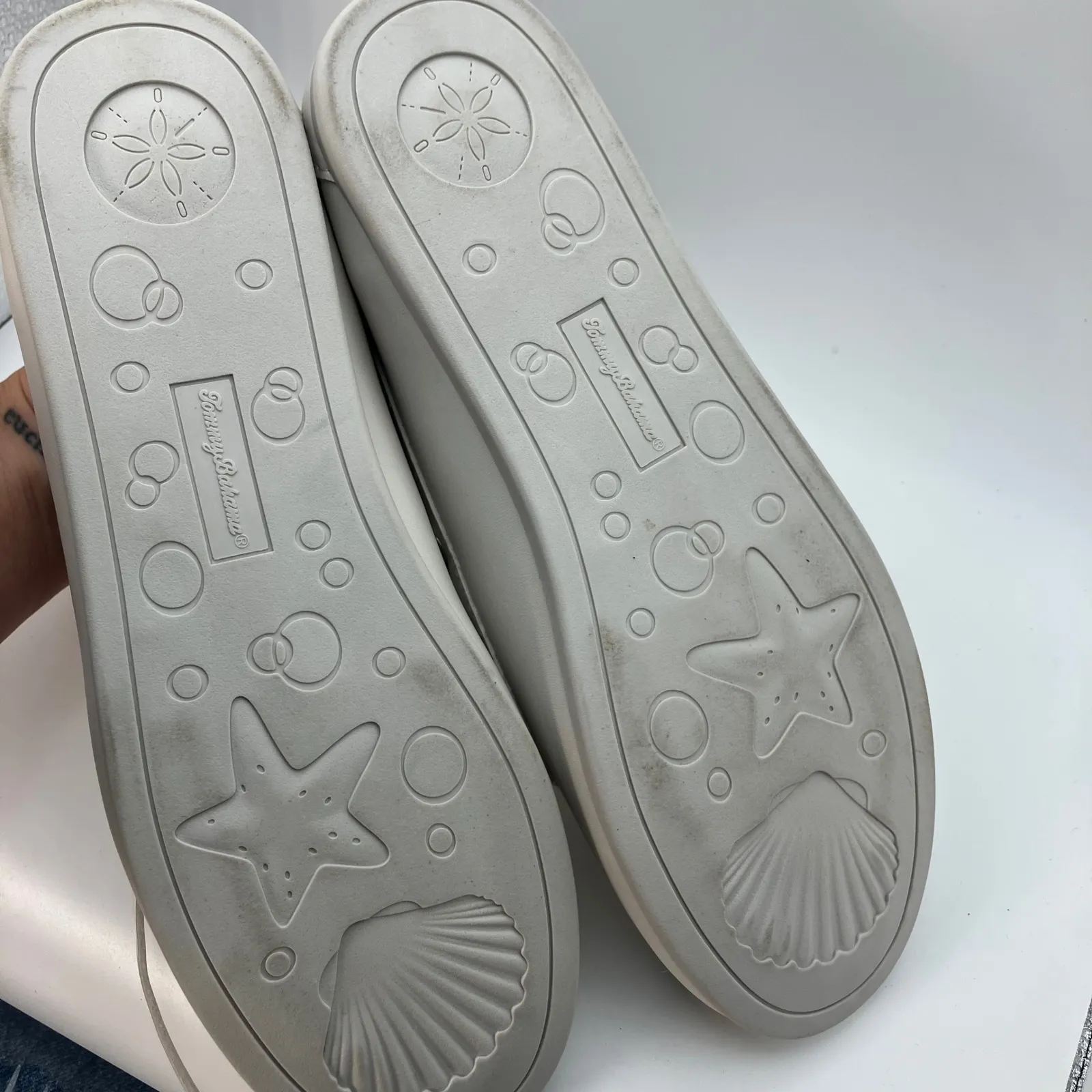 Tommy Bahama Seafarer White Faux Leather Boat‎ Shoes Loafers Womens Size 9M - Image 3