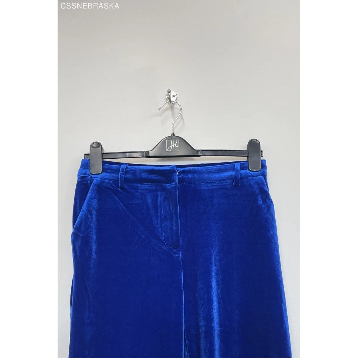 Skies Are Blue Blue Womens Velvet Pants - Size S - Image 2
