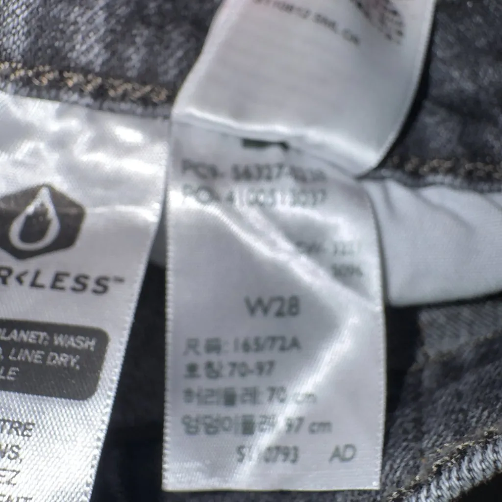 Levi’s 501 High Rise Distressed Denim Cutoff Shorts Black Gray Frayed Hem - Image 8