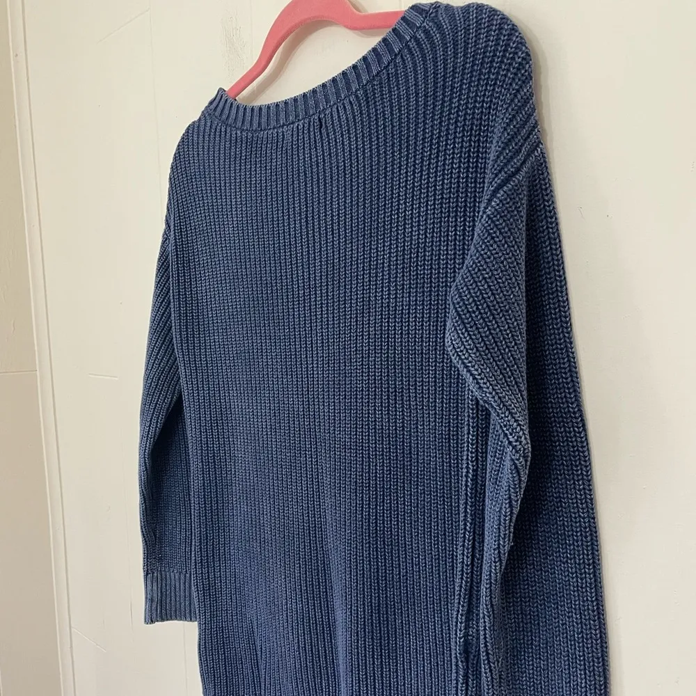 Maurices Asymmetrical Hem Blue Knit Sweater ~ Zipper Accent ~ Women’s Size XS - Image 9