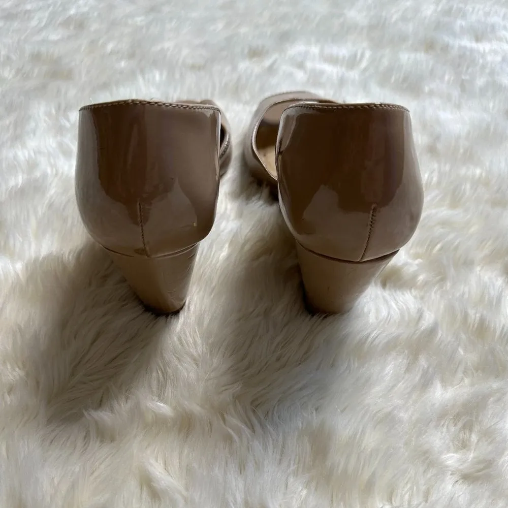 CL by Chinese Laundry Tan Patent Leather Wedge Shoes 8.5M - Image 7