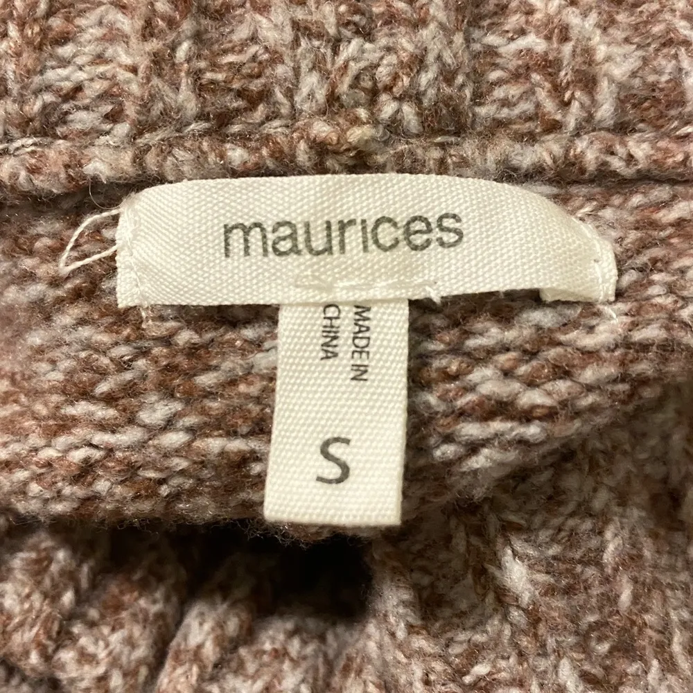 Maurices Textured Heathered Burgundy Minimalist Mock Neck Cozycore Sweater Small - Image 2